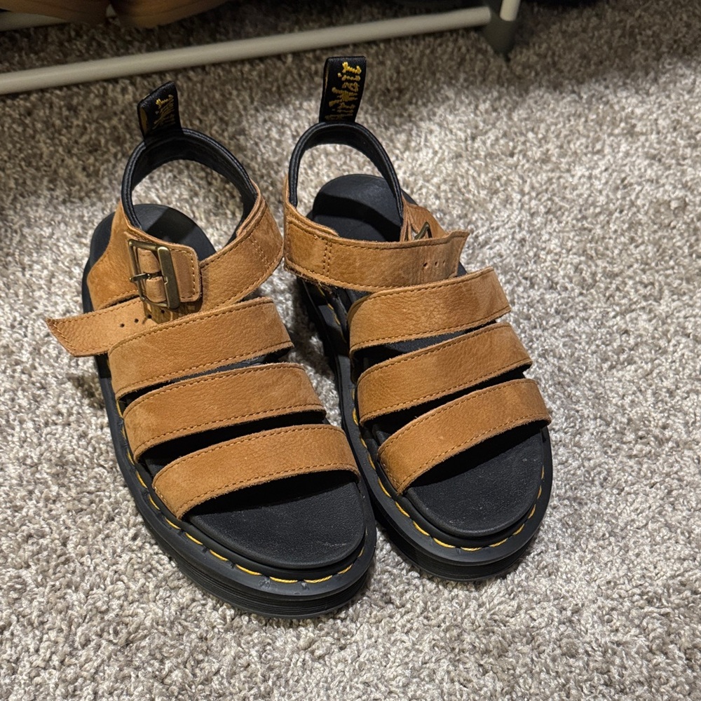 Dr. Martens Tan Leather Women’s Sandals